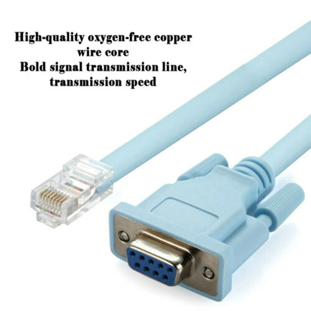 Новый 1 8 м/3 м DB9 последовательный RS232 для RJ45 Ethernet LAN Cisco консоль розетка Интернета