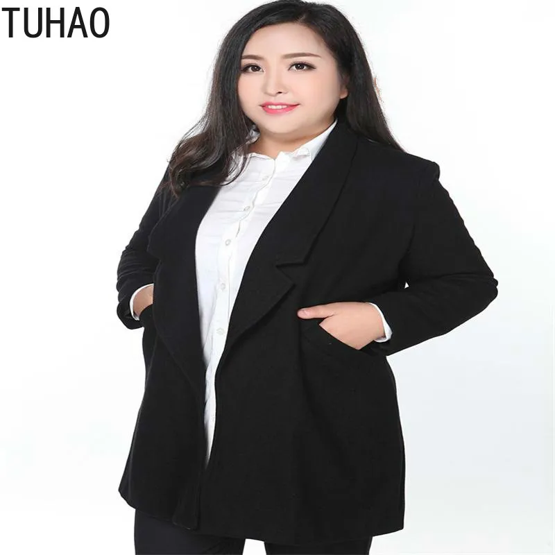 TUHAO осенне зимнее шерстяное пальто кардиган большого размера 9XL 8XL 7XL Женская