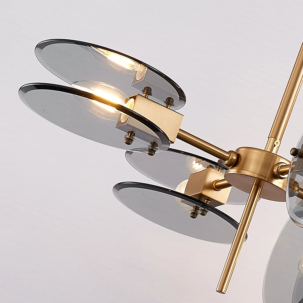 

2020 Modern Chandelier Branching Structure Creative Design Lighting Luxury Glass Hanging Lamp E14 LED Bulbs Stained Glass Iron