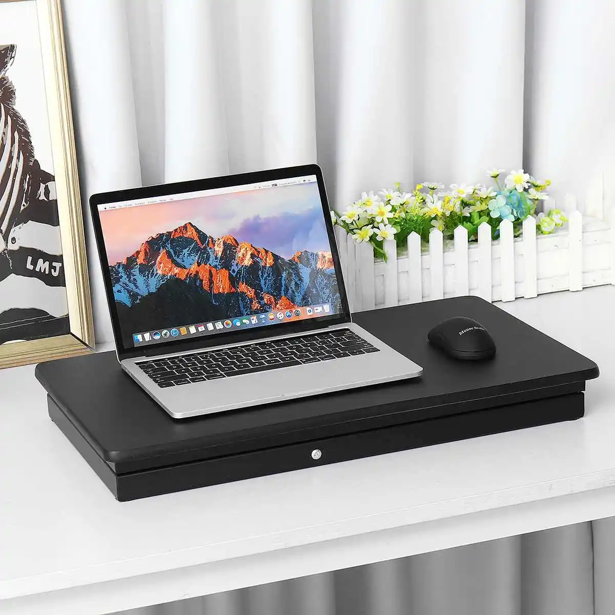 Adjustable Height Computer Desk Standing Desk Laptop Monitor Riser Home Office Tabletop Holder Home Office Furniture 3 Colors