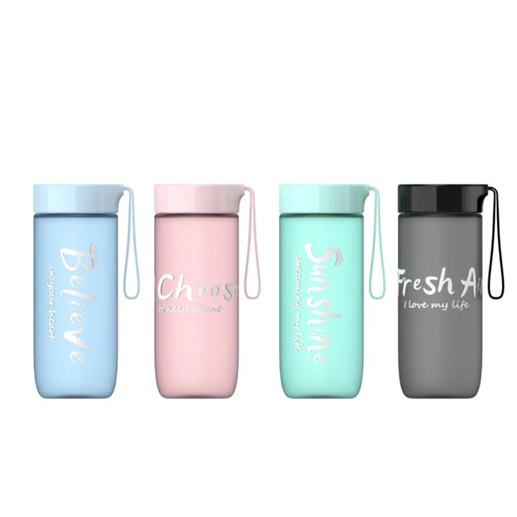 

550ml Simple Plastic Cup Outdoor Sports Portable Tea Water Cup Adult Student Large-capacity Water Bottle Kitchen Gadgets