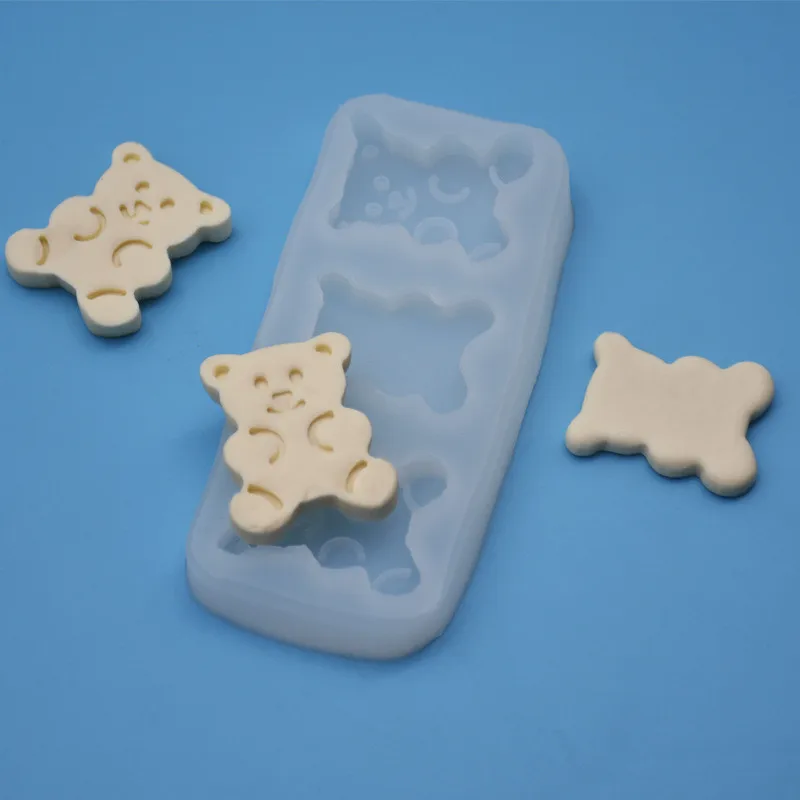 Милая фотоформа для шоколада с 3 отверстиями инструменты выпечки печенья мыла