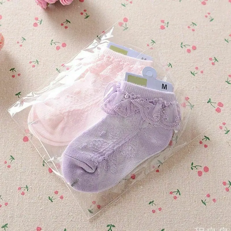 2019 детские носки для маленьких девочек кружевные с оборками по щиколотку