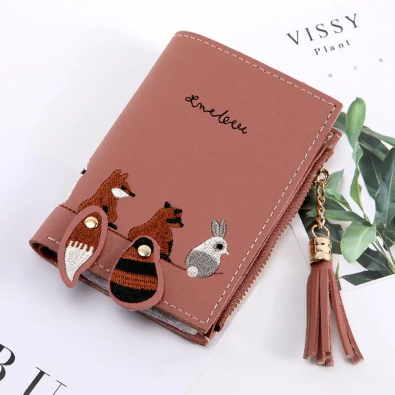 Лидер продаж новый женский кошелек с милыми мультяшными кисточками короткий