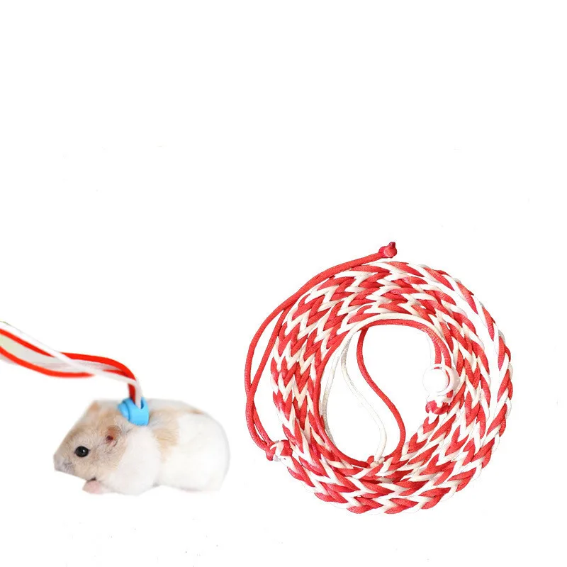 

Harness Lead Collar for Rat Mouse Hamster Pet Cage Leash 1.4m 2.0m Adjustable Pet Hamster Leash Harness Rope