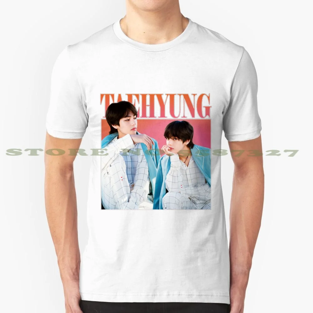 

Футболка с рисунком Ким Taehyung, забавная футболка с рисунком на заказ, футболка с рисунком Ким Taehyung Tae V для мальчиков, Kpop K поп-группа Tribute