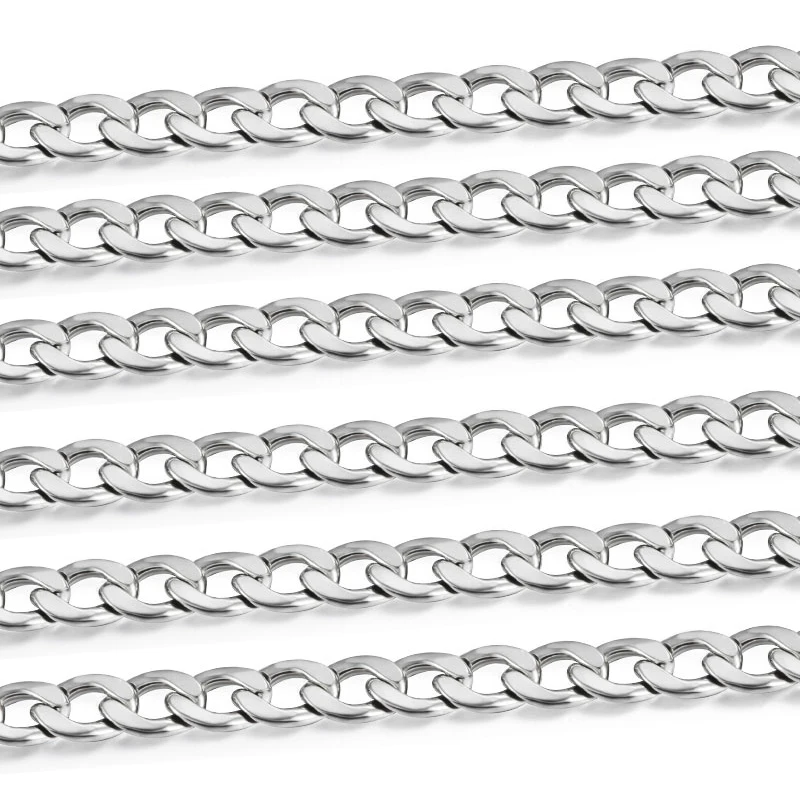 

Кубинская цепочка из нержавеющей стали, 1/7 мм, NK 1:1