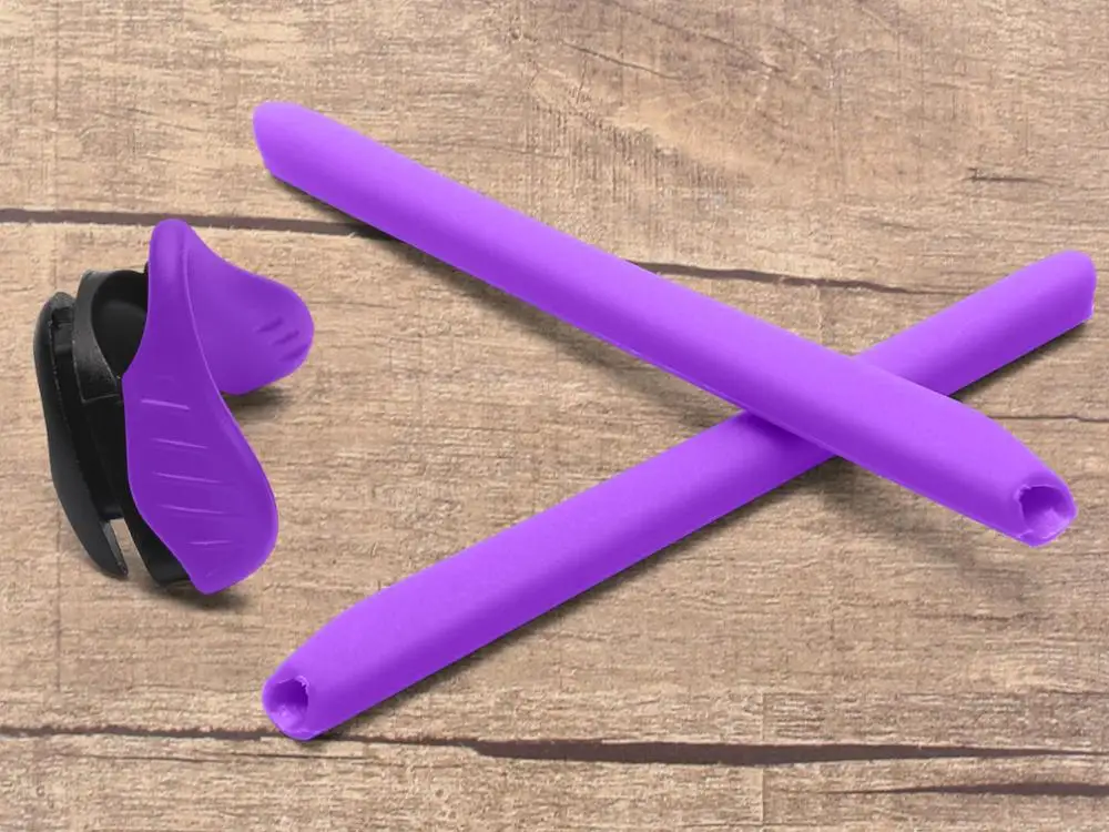 Purple Vonxyz несколько вариантов поляризованные Сменные линзы и носки с ушками и носоупоры для солнцезащитных очков-солнцезащитных очков Окли EVZero Range OO9327 - Lenses Color: Purple