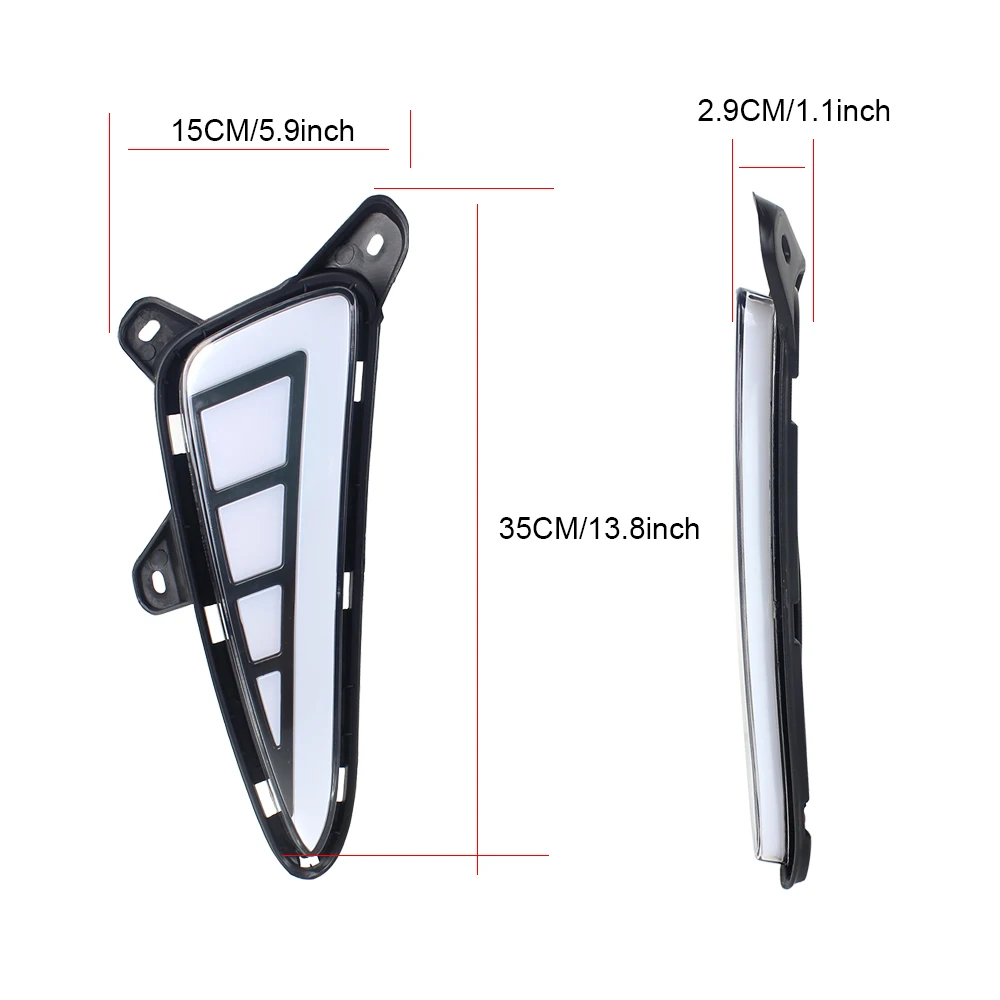 2 шт. светодиодный дневные ходовые огни поворота мигает желтый сигнальный