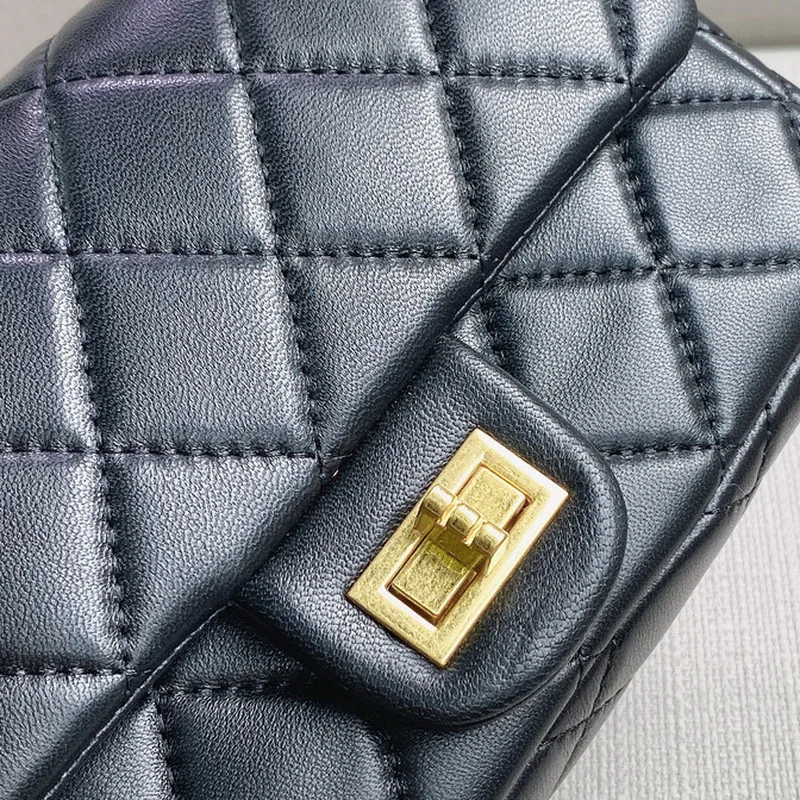 

New Trend Women Real Leather Messenger Bag Fashion Flap Handbag Lady Rhombic Crossbody Bag with Pearl Girls Square Purse Handbag