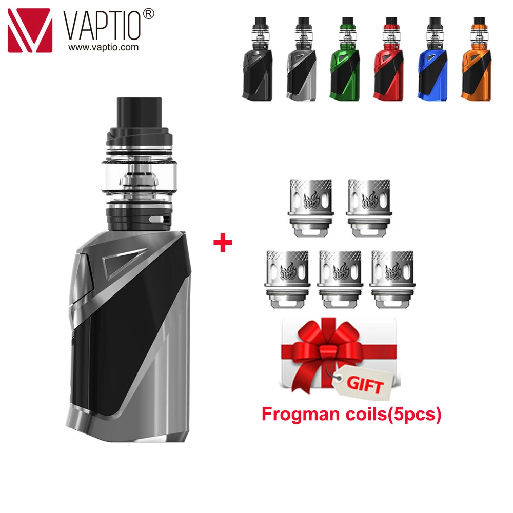 【Бесплатные GIFT】 2600 мАч & 50 Вт box mod Vaptio железные электронная сигарета комплект vape