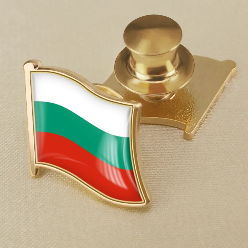 Герб Болгария карта Национальный флаг Эмблема с национальным цветочным брошь