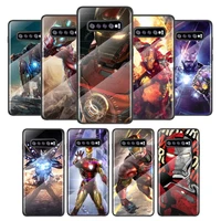 marvel iron man for samsung galaxy s21 ultra plus 5g m51 m31 m21 tempered glass cover shell luxury phone case