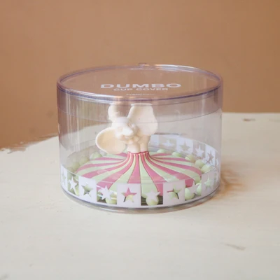 Pink Силиконовая крышка для кофейной чашки Dumbo, Анти-пыль, теплая вода, питьевая чашка, крышка, керамическая кружка, крышка, термостойкая чайная чашка с крышкой, ChirstmasGift - Цвет: Pink