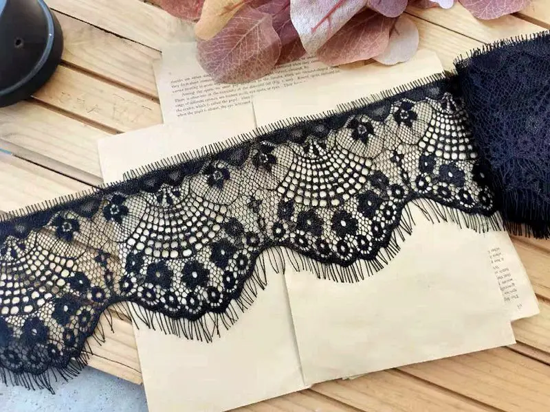 Цветные ресницы кружевная отделка цветок DIY юбка подол рукава декольте одежда