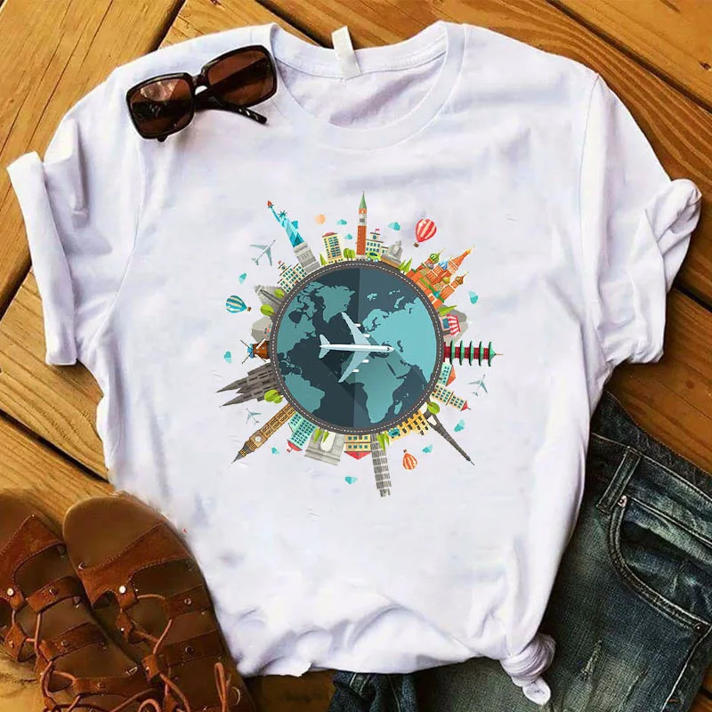 

Women T-shirt Fashion girl Printed vogue Vintage Female Printed Camera Cute Top Tshirt Ladies Clothes T-shirt