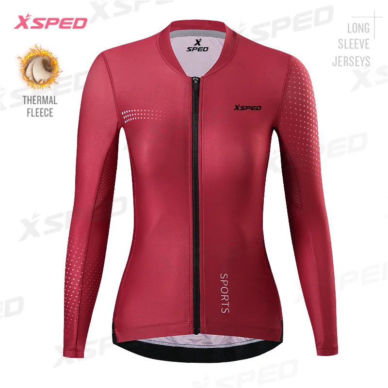 

Woman Cycling Clothing 2021 x-sped Winter Thermal Fleece Cycling Jersey Set Lady Long Sleeve Mountain Bike Clothes
