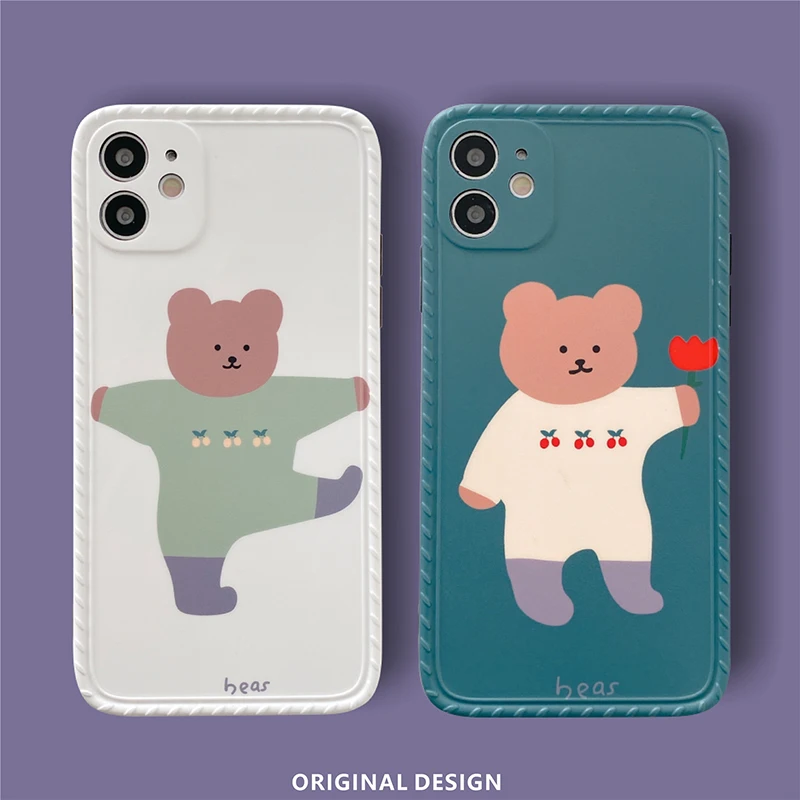 Япония Супер из мультфильма в корейском Медвежонок цветной чехол для телефона