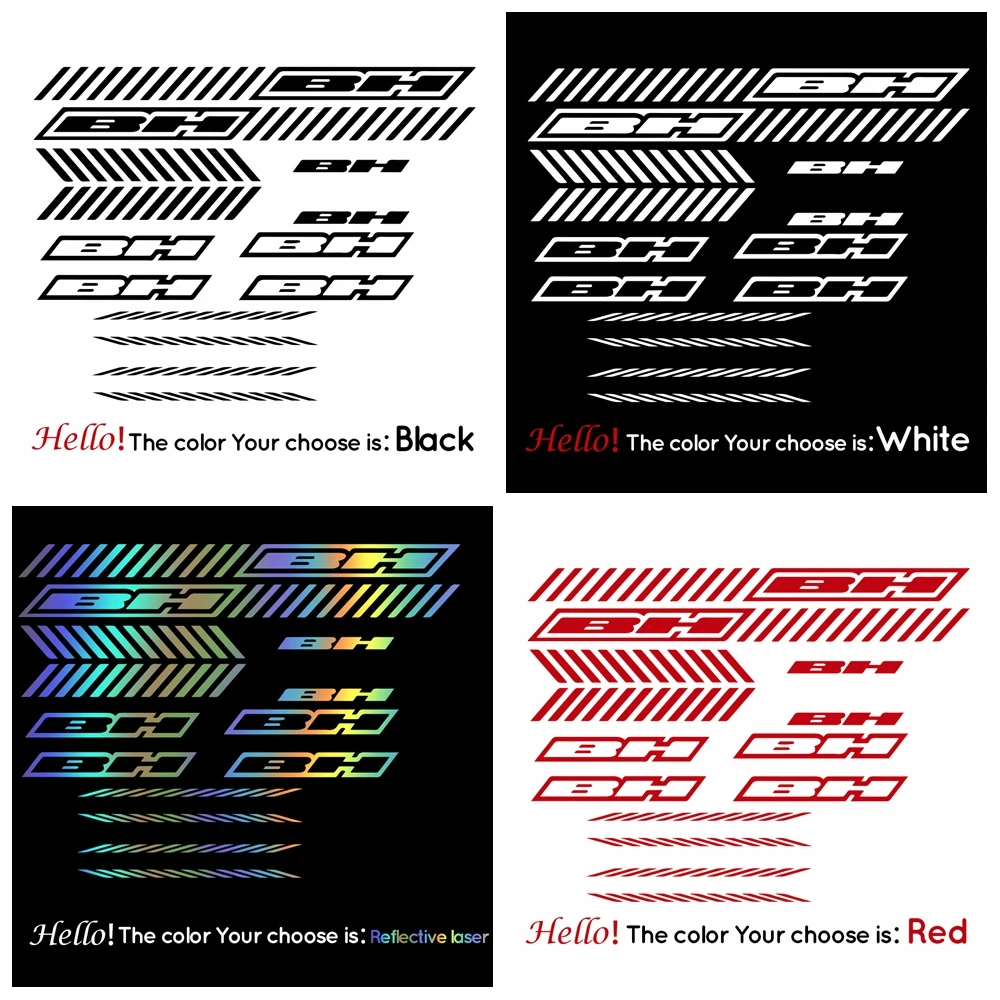

Fahrrad Rahmen Aufkleber BH Kit 9 Decals Radfahren Aufkleber Dekoration Racing Radfahren DIY Reflektierende Decals Kits Bike