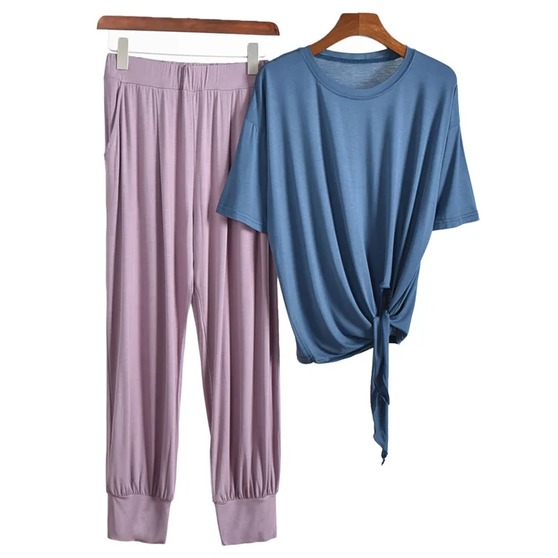 Пижама женская из вискозы двух предметов на весну и лето | Женская одежда
