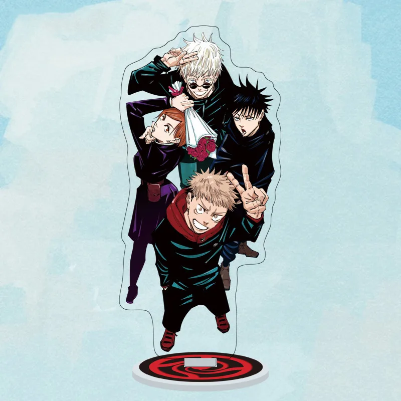 

Anime Jujutsu Kaisen Gojo Satoru Kugisaki Nobara Large Acrylic Stand Figure Model Plate Cake Tabletop Decoration Toy Cosplay