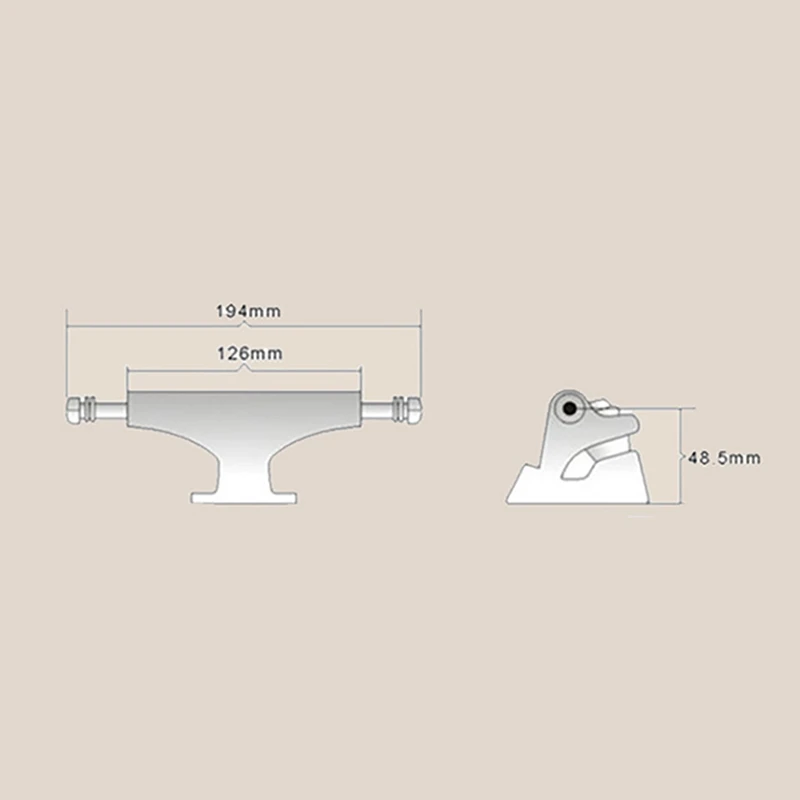 

PUENTE 2Pcs 5Inch Aluminum Trucks Skateboard Ground Bridge Trucks Skateboard Longboard Truck
