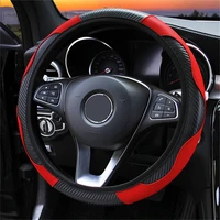 universal leather car steering wheel cover for seat leon ibiza mk2 mk3 5f 6l 6j fr ateca altea anti slip dust proof car styling