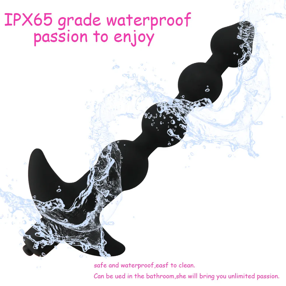 Силиконовая анальная пробка 10 скоростей анальные бусины вибраторы для женщин и