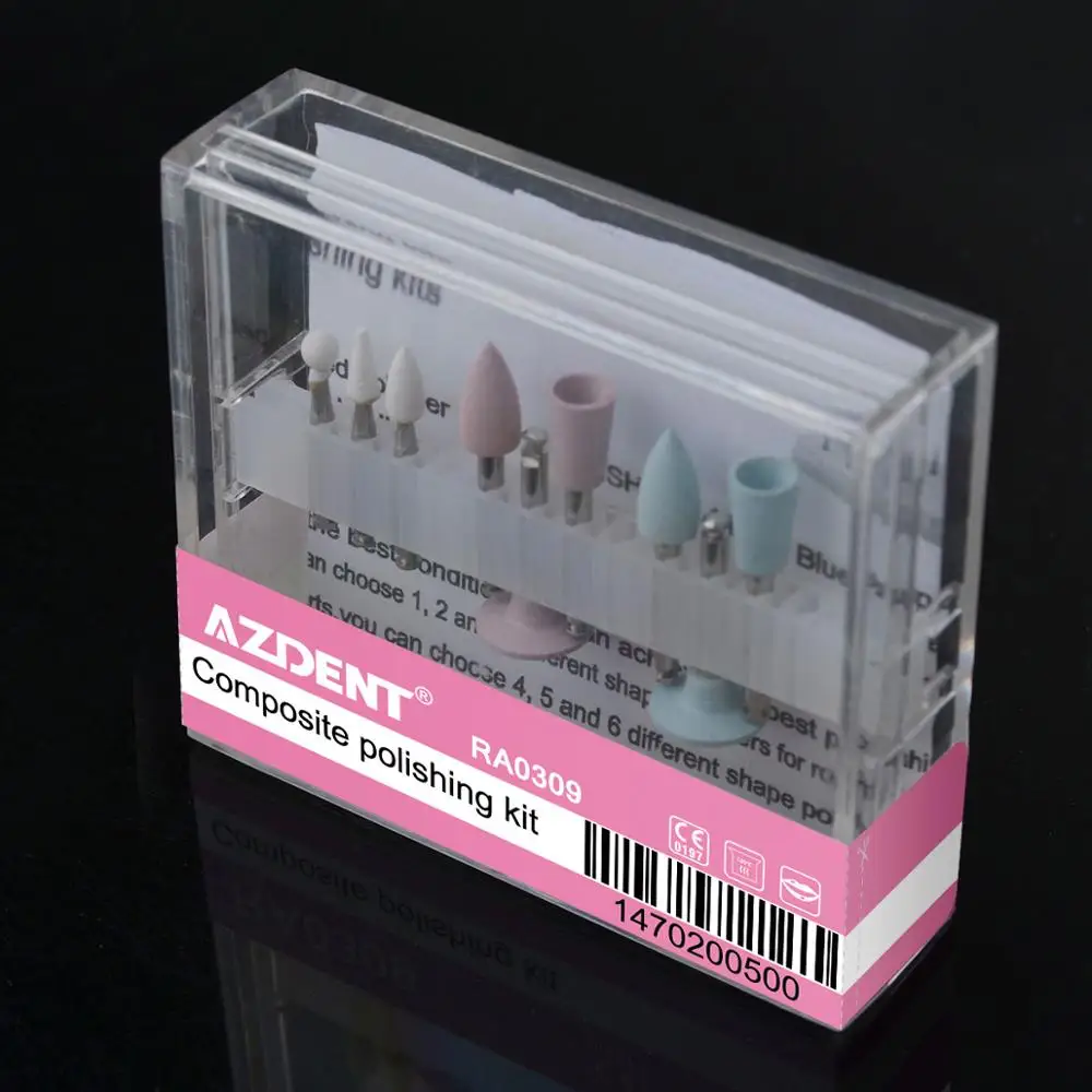 Набор для полировки стоматологических композитных материалов AZDENT 9 шт./коркор. RA