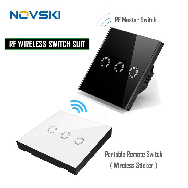 Умный сенсорный переключатель для ЕС/Великобритании Радиочастотный пульт