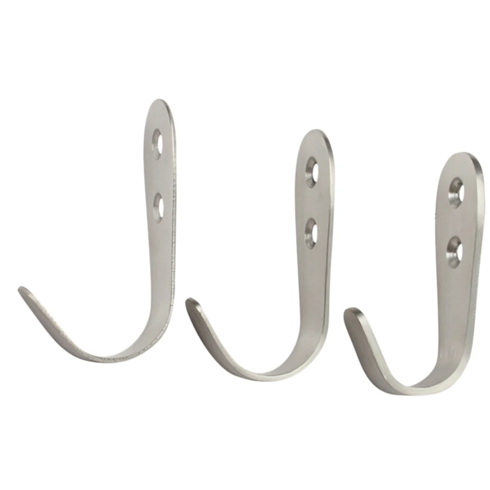 

3 Sizes Stainless Steel Door Hooks Hanging Hanger Holder for Hanging Coat Cloth food in kitchen Strong