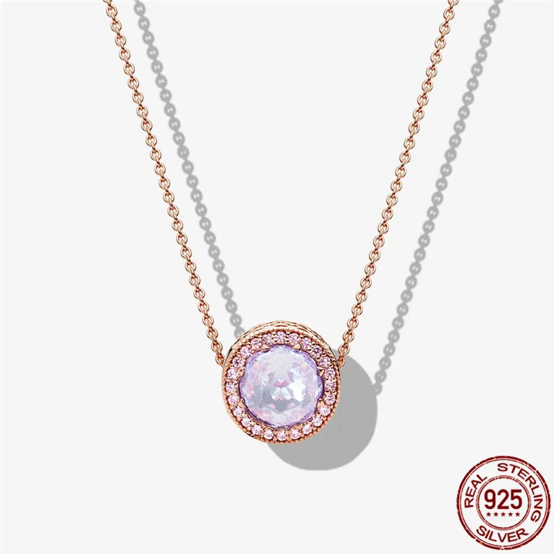 

00% Real 925 Sterling Silver Cherry Lavender Shiny Fit Original 3mm Bracelet For Women Birthday Fashion Jewelry Gift