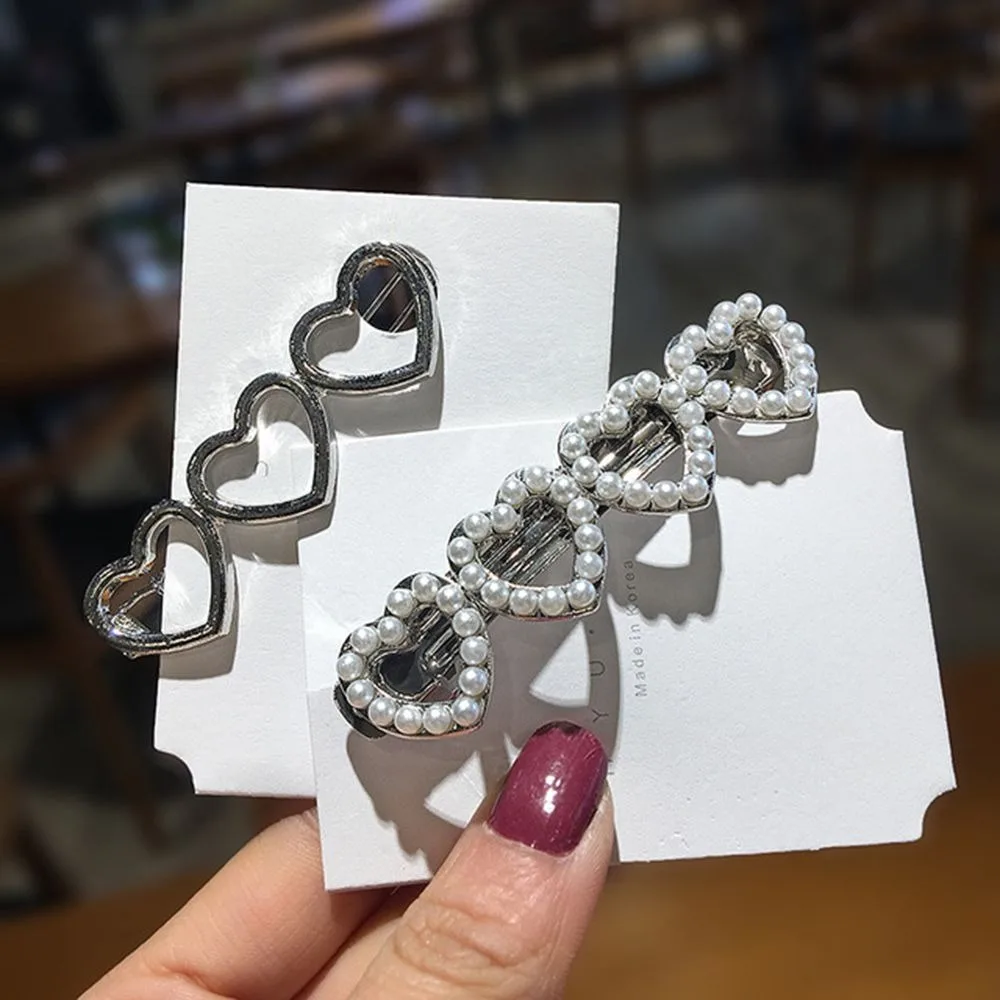 Новые женские милые жемчужные металлические заколки для волос золотые