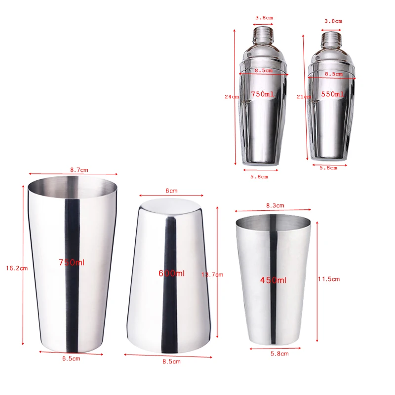 13 шт. Нержавеющая сталь шейкер Бар Набор вино Миксер для напитков Бостонского