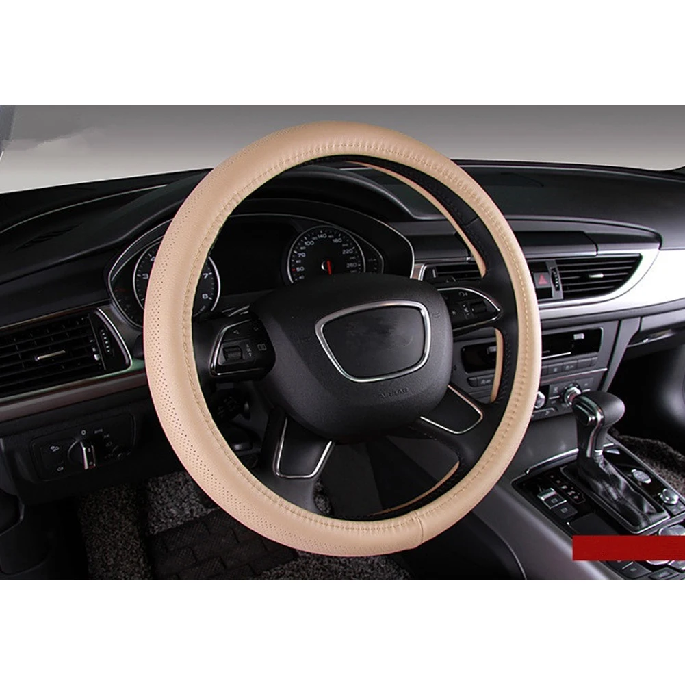 38 см четыре сезона стильный верхний слой натуральная кожа чехол рулевого колеса