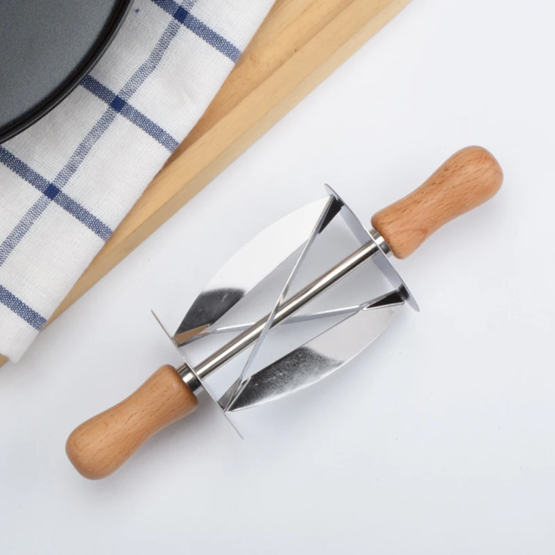 Нержавеющая сталь рулонный штифт резак для теста Кондитерская выпечка круассана