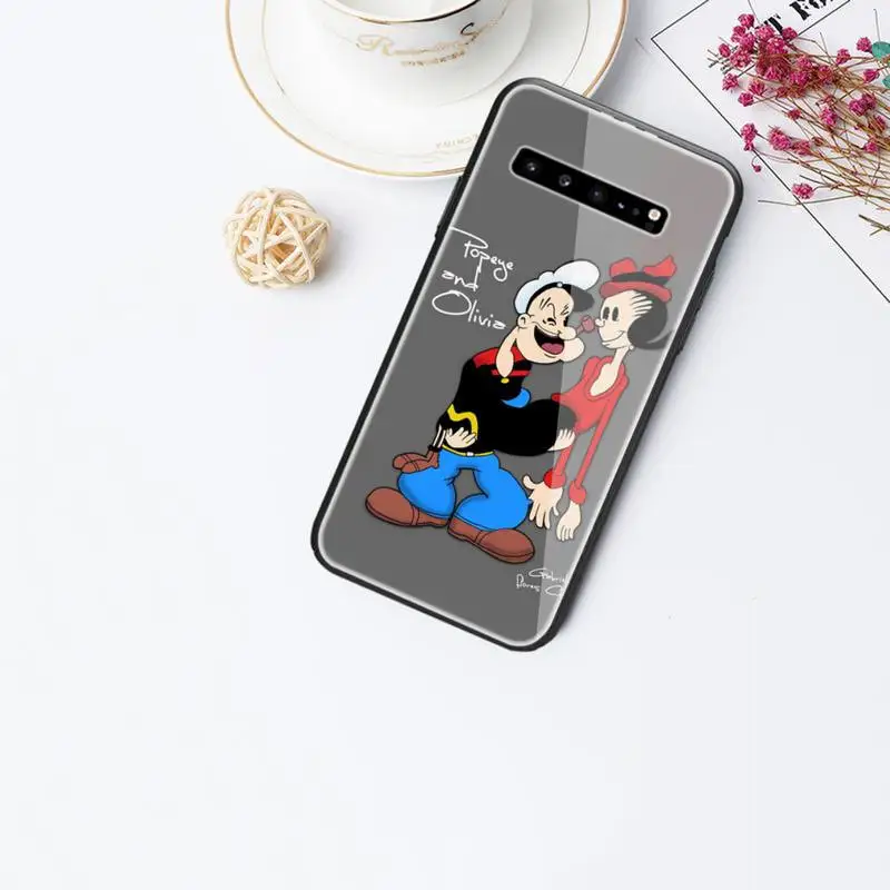 

0 Silicona, Dibujos Animados, Popeye, Sailor Phone Case Tempered Glass For Samsung S6 7 8 9 10 20 Plus Ultra Note8 9 10 10pro
