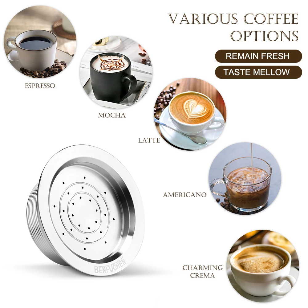 

Stainless Steel Reusable Coffee Capsules Reusable Coffee Capsule Cup Filter Compatible