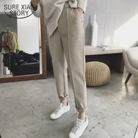 harem pants autumn and winter women thick pants high waist ankle length pants female loose casual straight suit pants 6991 50