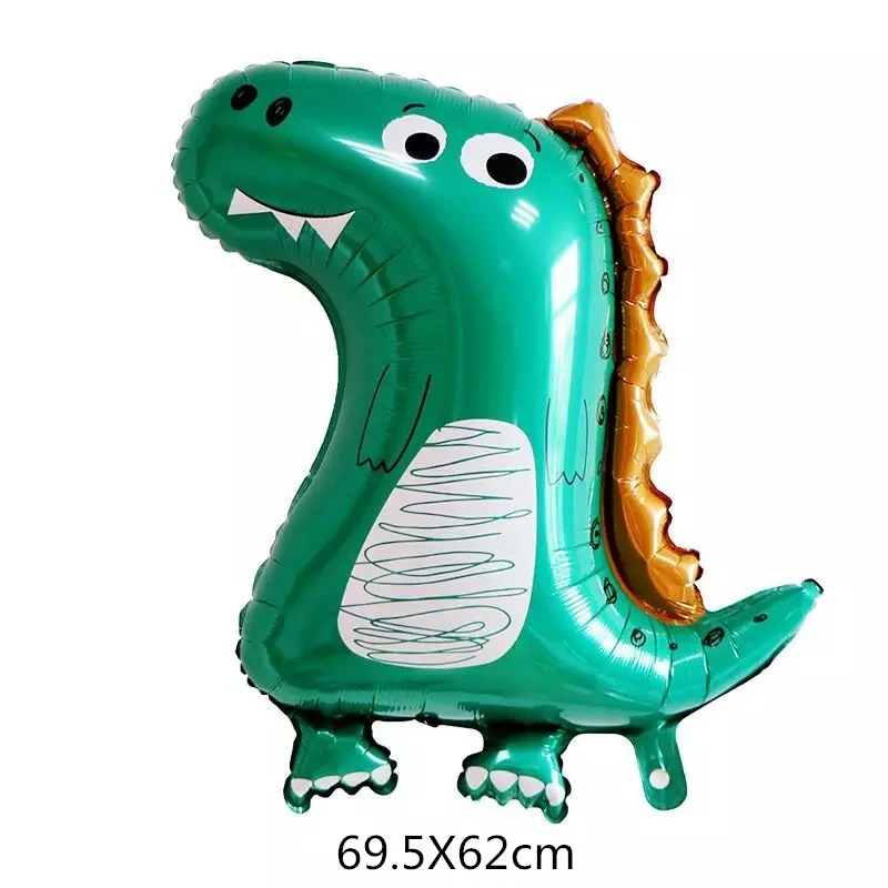 Корона воздушный шар с динозавром Зеленый Динозавр Алюминиевая Фольга Воздушный