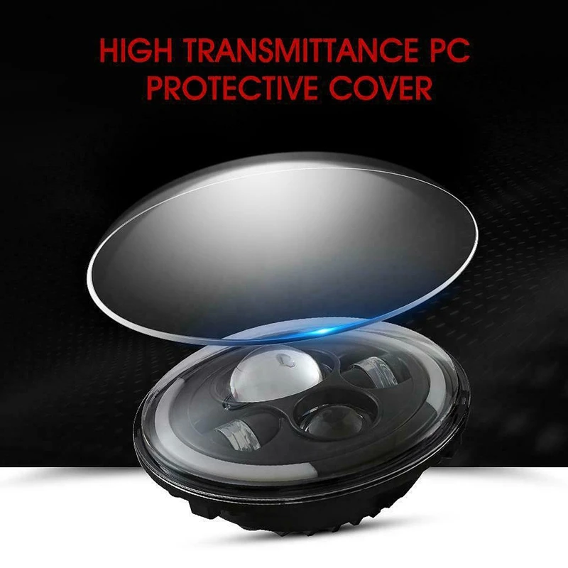 

Pair 7 Inch Round 200W LED Headlight Halo Angle Eyes DRL Turn Signal Light for Jeep Wrangler JK LJ TJ CJ97-18