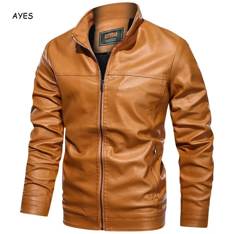 

Pu Leather Jacket For Men Autumn Winter Windbreaker Motorcycle Leather Jackets Male Plus 4XL Coats 2020 New Casual Outwear Coat