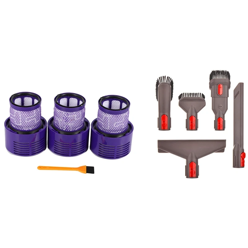 

2 комплекта аксессуаров для пылесоса: 1 Набор моющихся фильтров и 1 Набор аксессуаров, набор инструментов, насадка для матраса и щетки