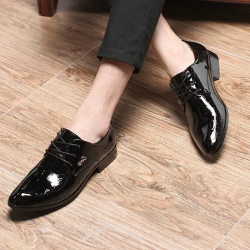 Роскошные кожаные туфли-оксфорды в деловом стиле Мужские дышащие модельные