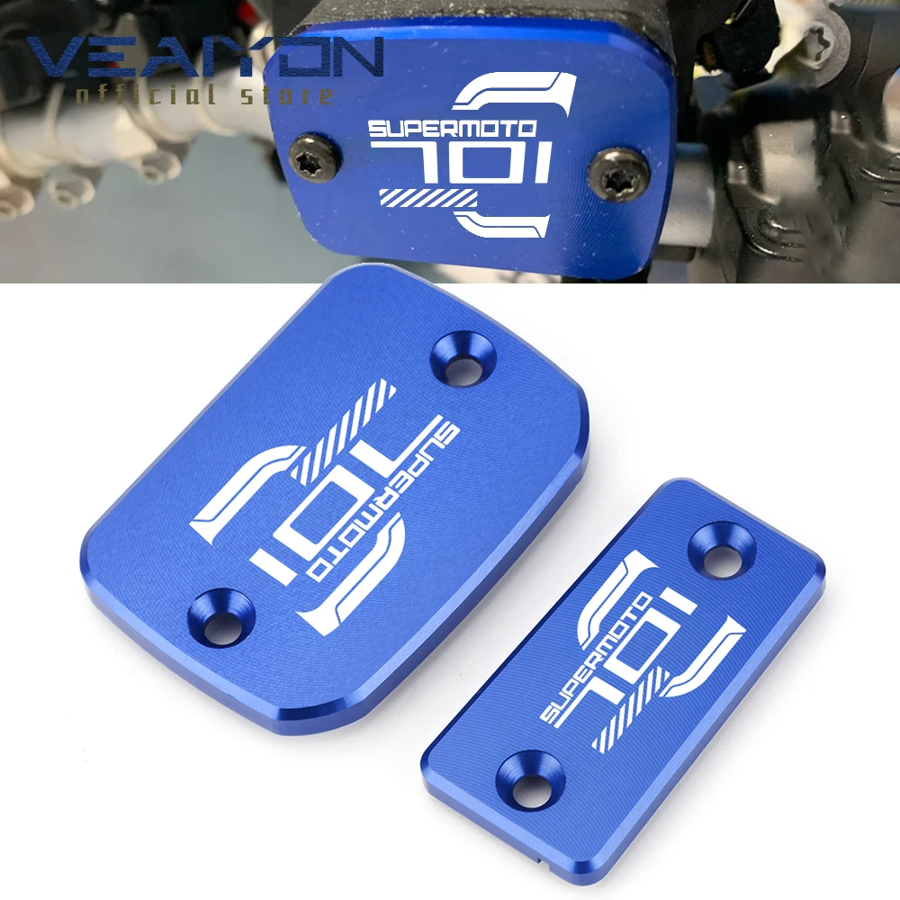 

For 701 supermoto Super Moto Motorcycle Aluminum Front Brake Reservoir Fluid Tank Oil Cup Cover 2016 2017 2018 2019 2020 2021