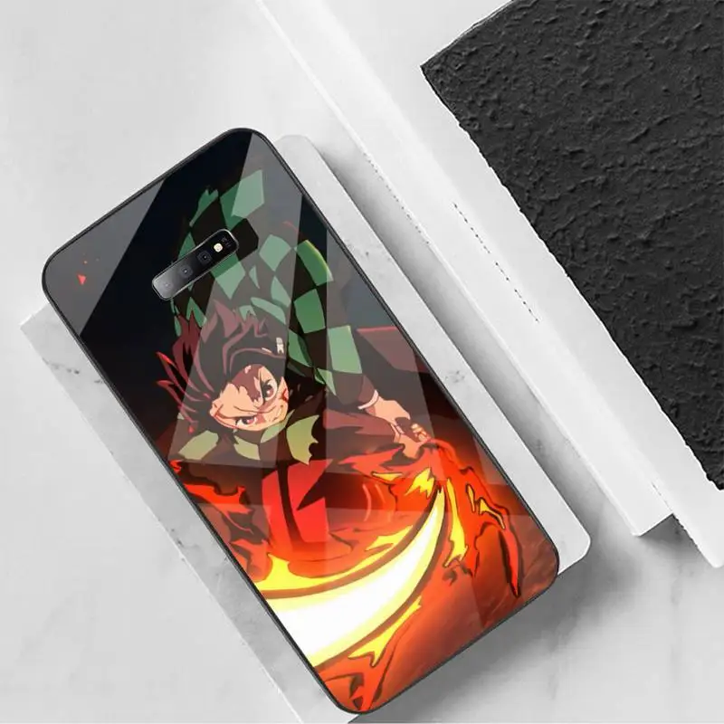 

Demon Slayer Anime Comics Phone Case Tempered glass For Samsung S6 S7 edge S8 S9 S10 e plus note8 9 10 pro