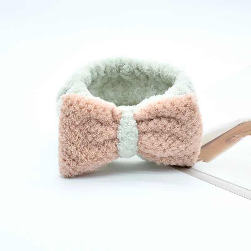 Lovely Girls Headbands Coral Fleece Wash Face Bow Hairbands Women Headwear Hair Bands Turban Accessories Makeup Tool |