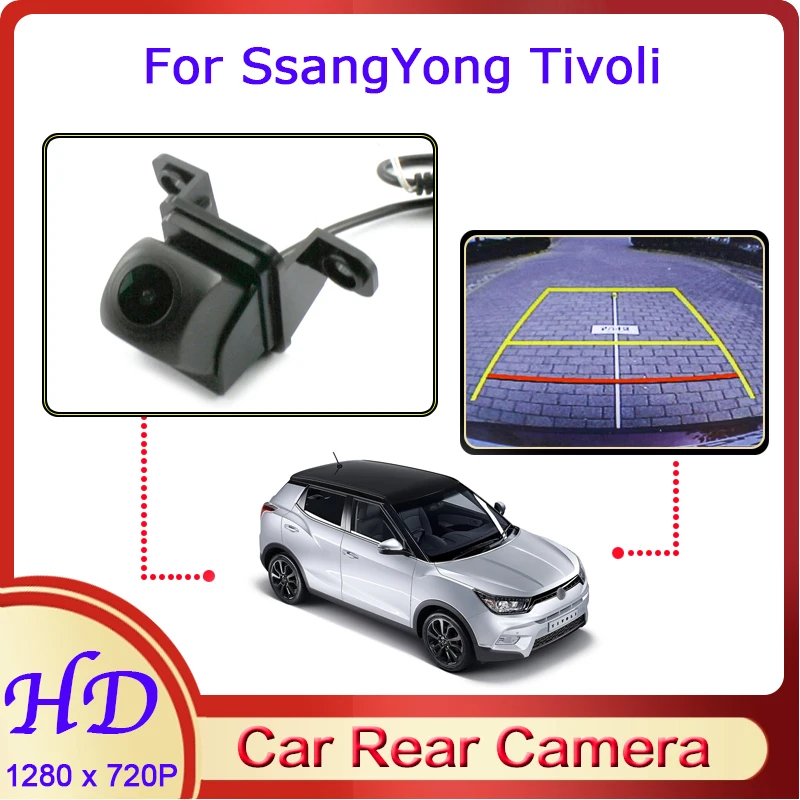 

Car Reverse Image Fisheye CAM For SsangYong Tivoli 2015~2022 Night Vision HD Dedicated Rear View Back Up 720P Vehicle Camera