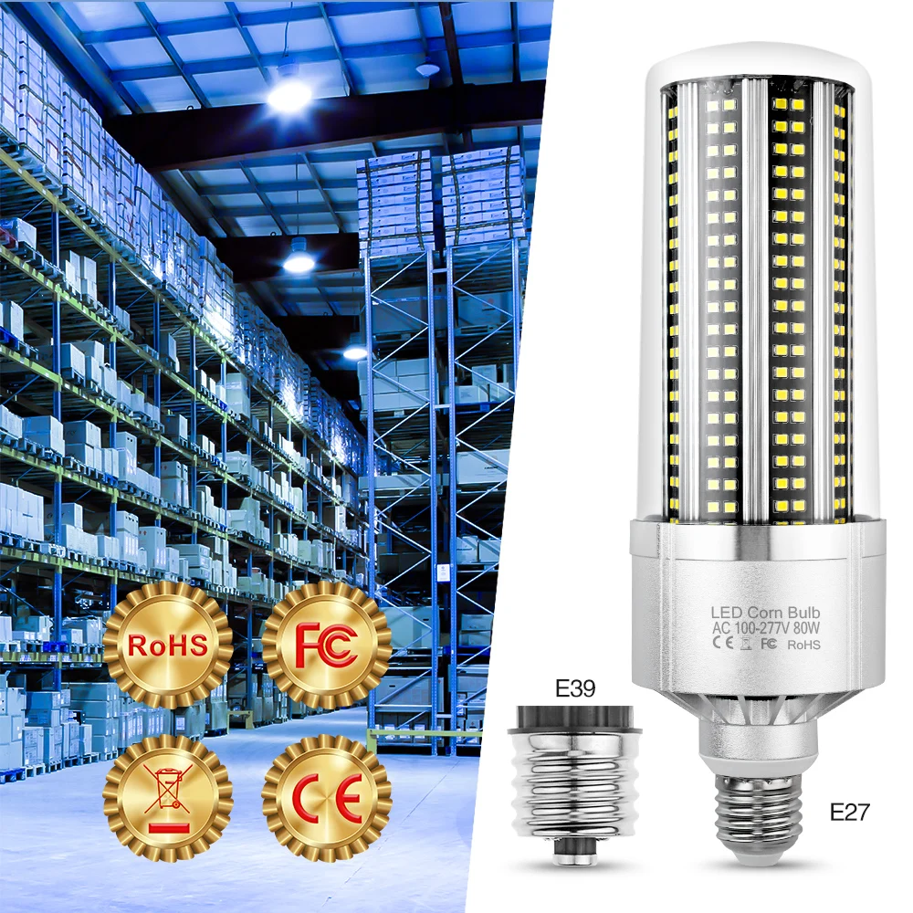 

Corn Lamp LED E27 Light E39 Lamp Bulb Super Bright LED 220V Ampoule 110V Bombillas 80W 100W 120W 150W 200W Workshop Warehouse