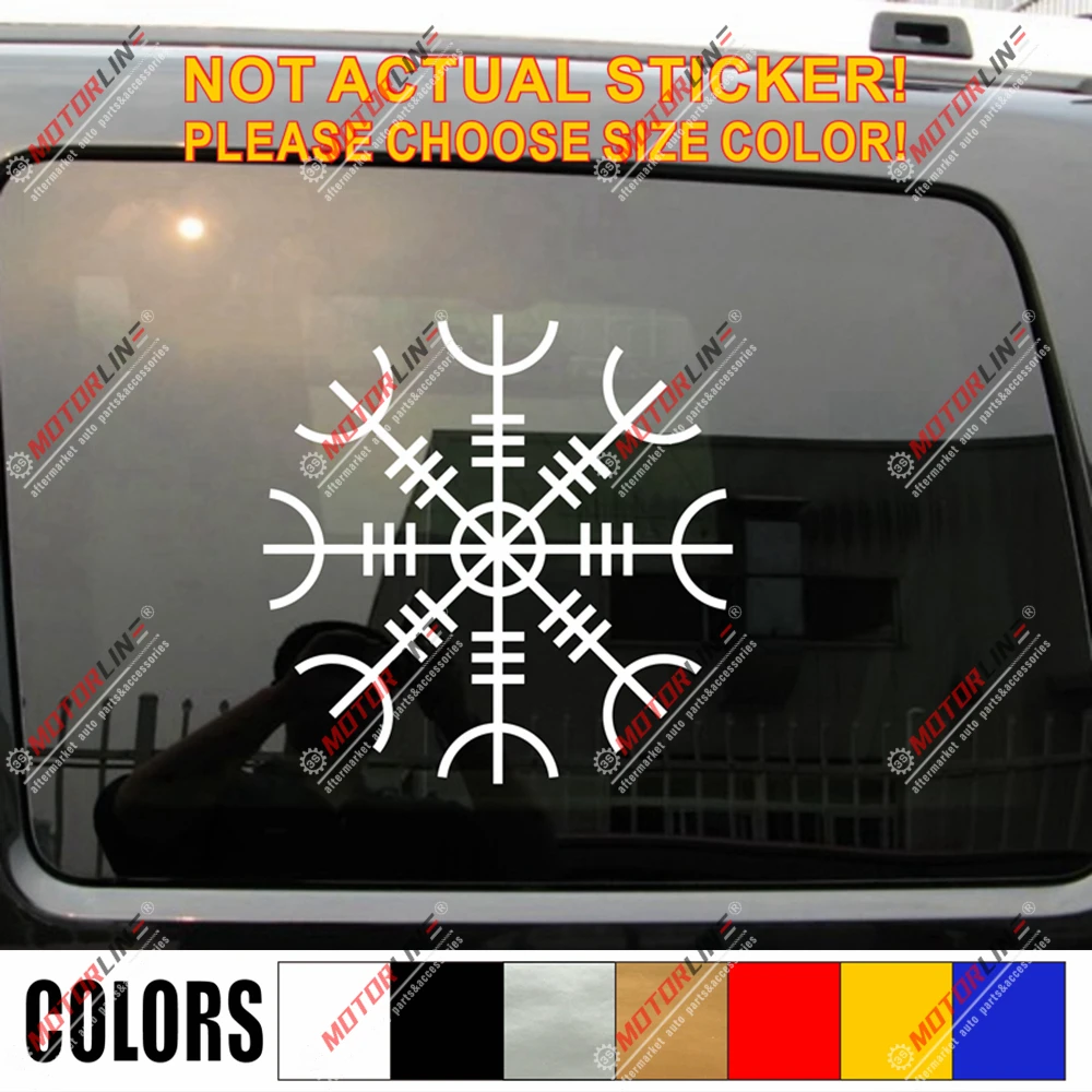 

Helm Of Awe Decal Sticker Vegvisir Viking Odin Norse Norway Car Vinyl